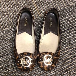 Michael Kors animal print driving flats